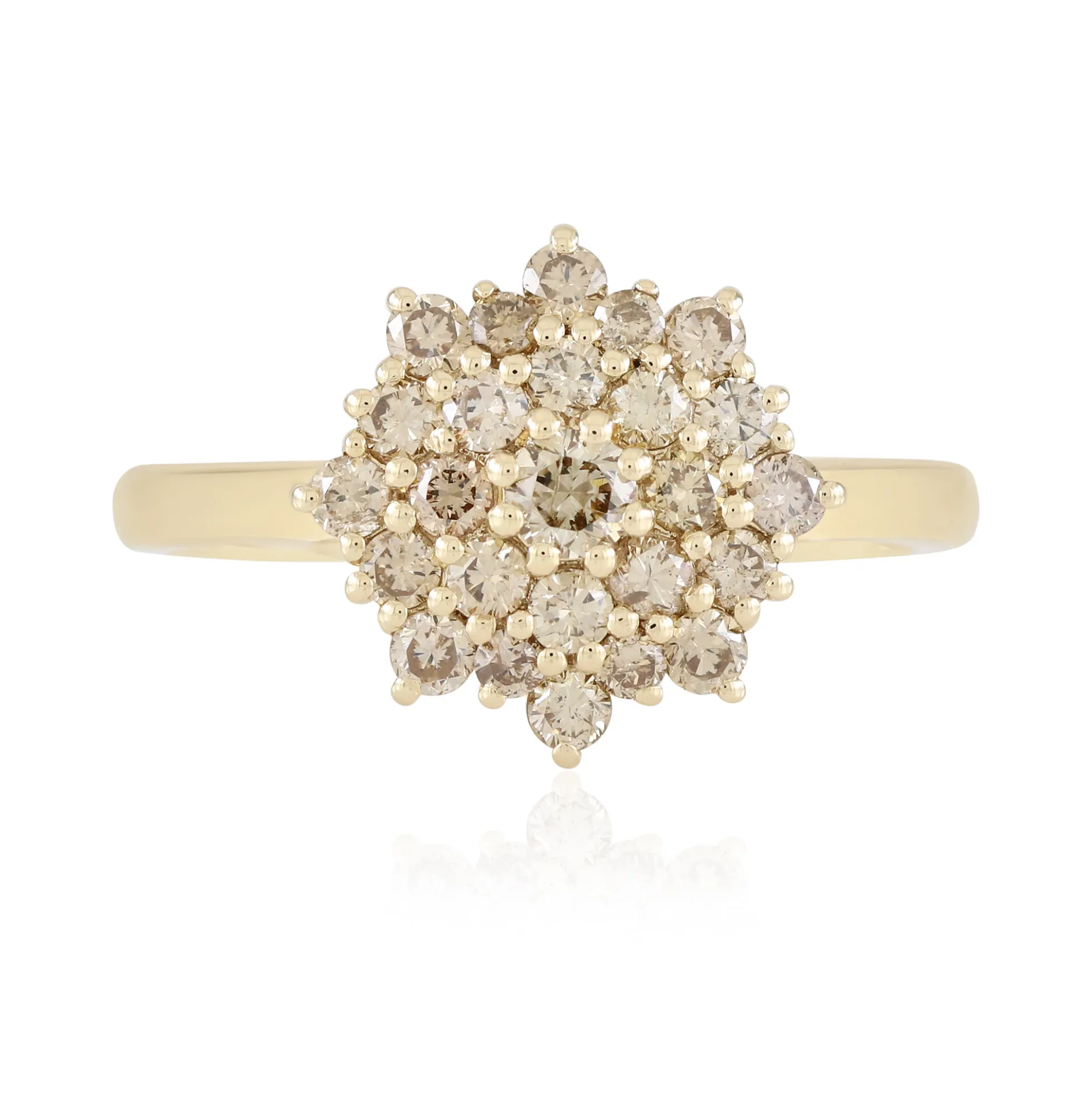 I2 Schokoladen-Brillant-Goldring