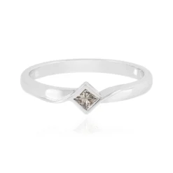 I2 Schokoladen-Diamant-Silberring