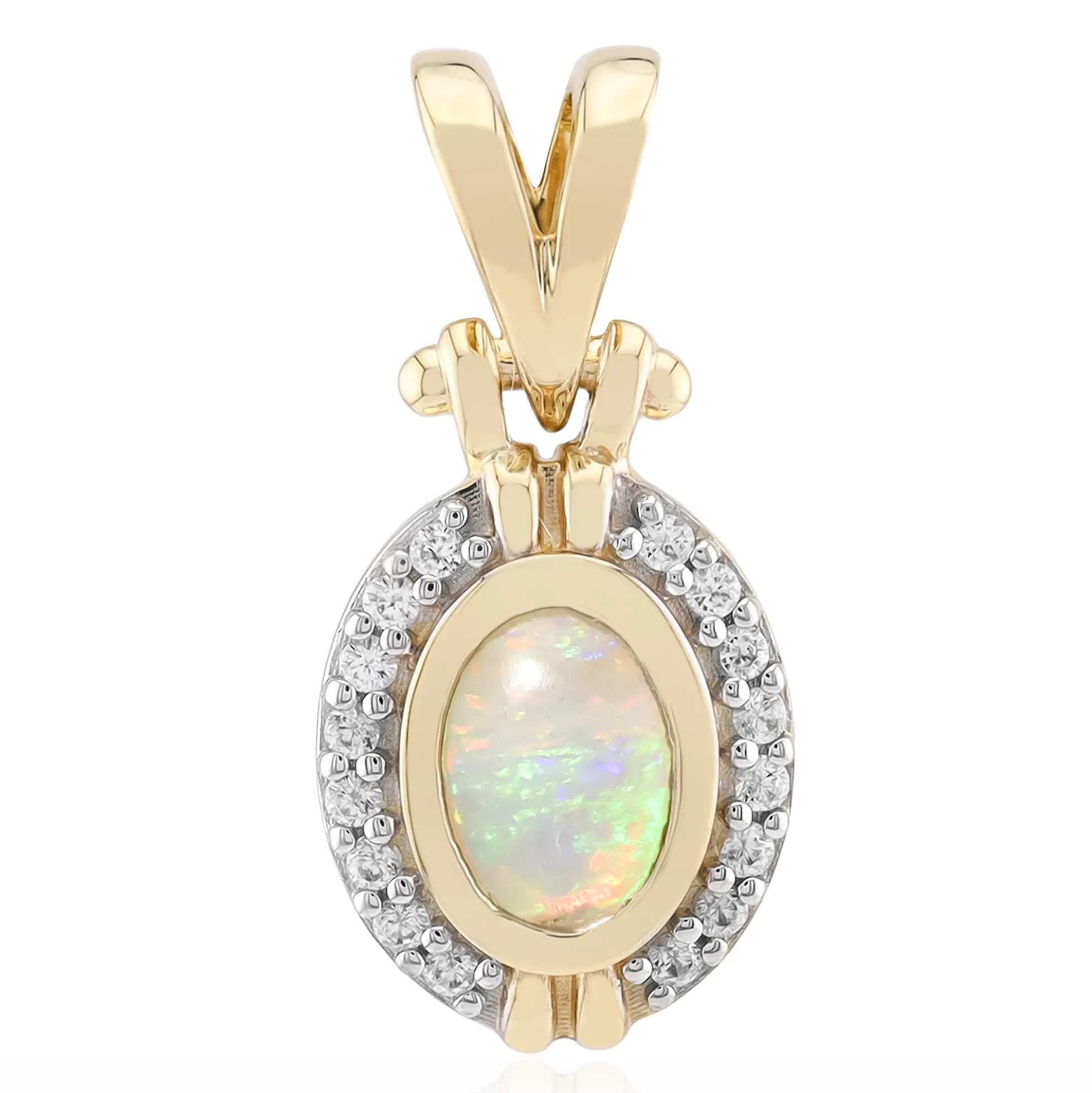 Jelly-Opal-Goldanhänger