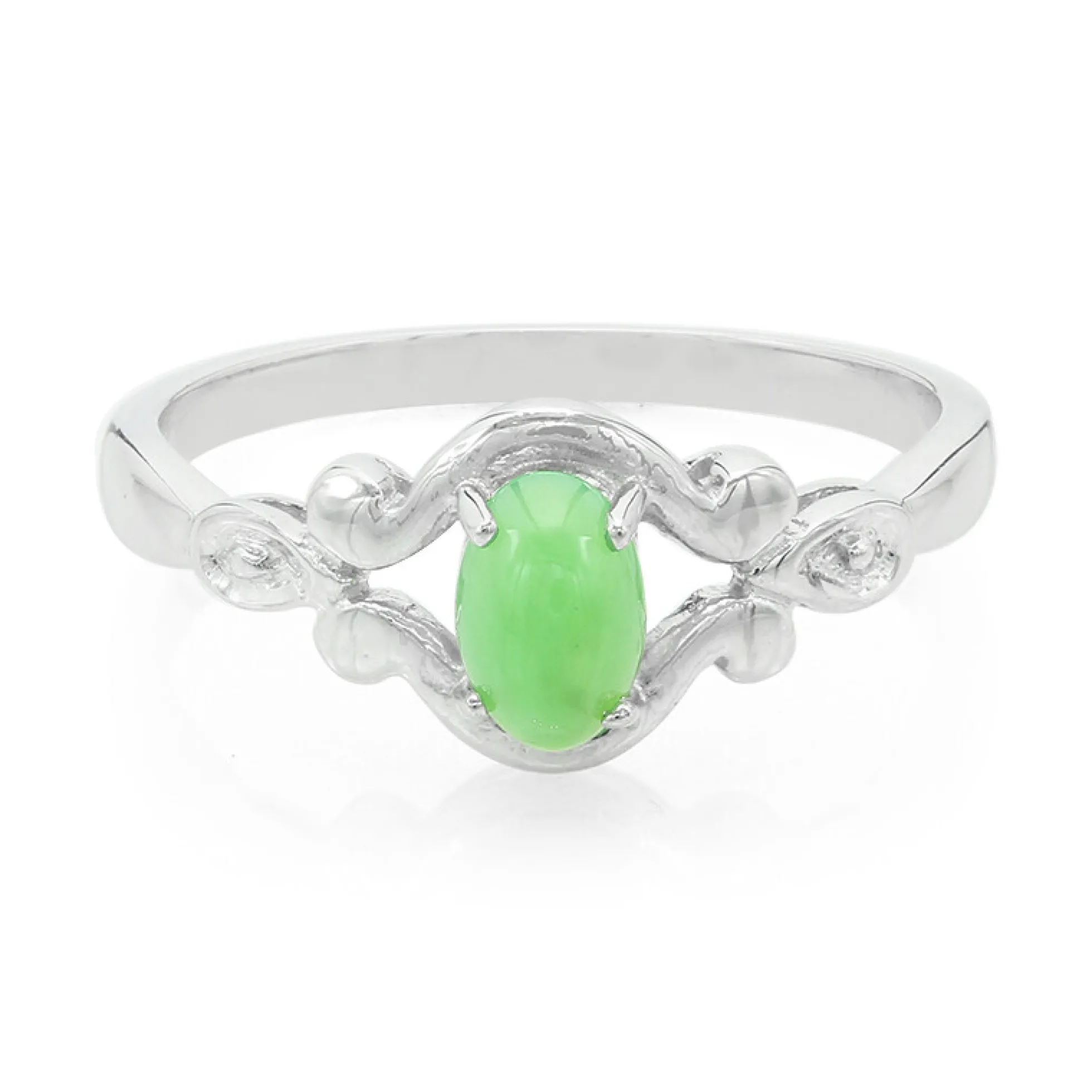 Kaiserlicher Chrysopras-Silberring