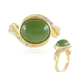 Kanadische Jade-Silberring