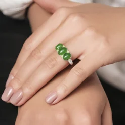 Kanadische Jade-Silberring
