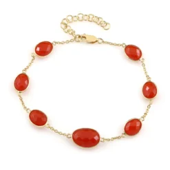 Karneol-Silberarmband