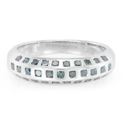 Königsblauer Diamant-Silberring