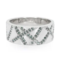 Königsblauer Diamant-Silberring