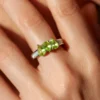 Kupfer-Turmalin-Silberring