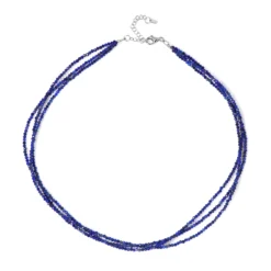 Lapislazuli-Silberhalskette