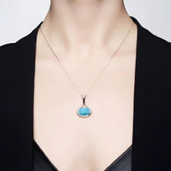 Larimar-Silberanhänger