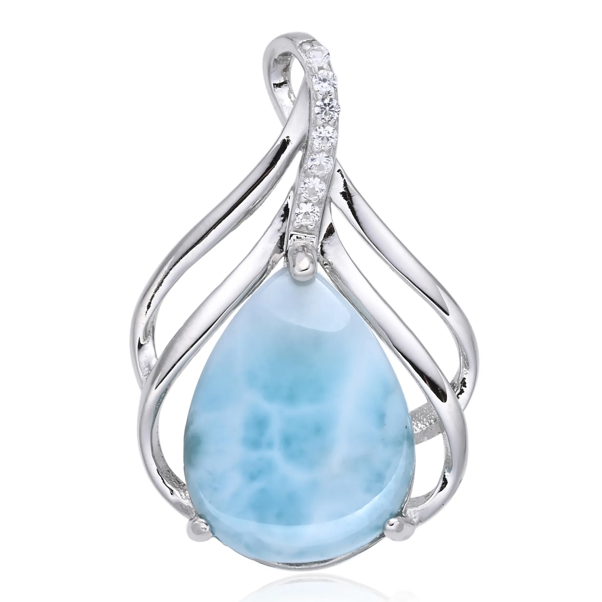 Larimar-Silberanhänger