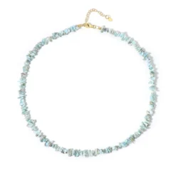Larimar-Silberhalskette