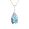 Larimar-Silberhalskette