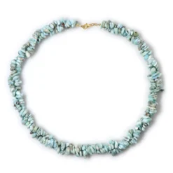 Larimar-Silberhalskette