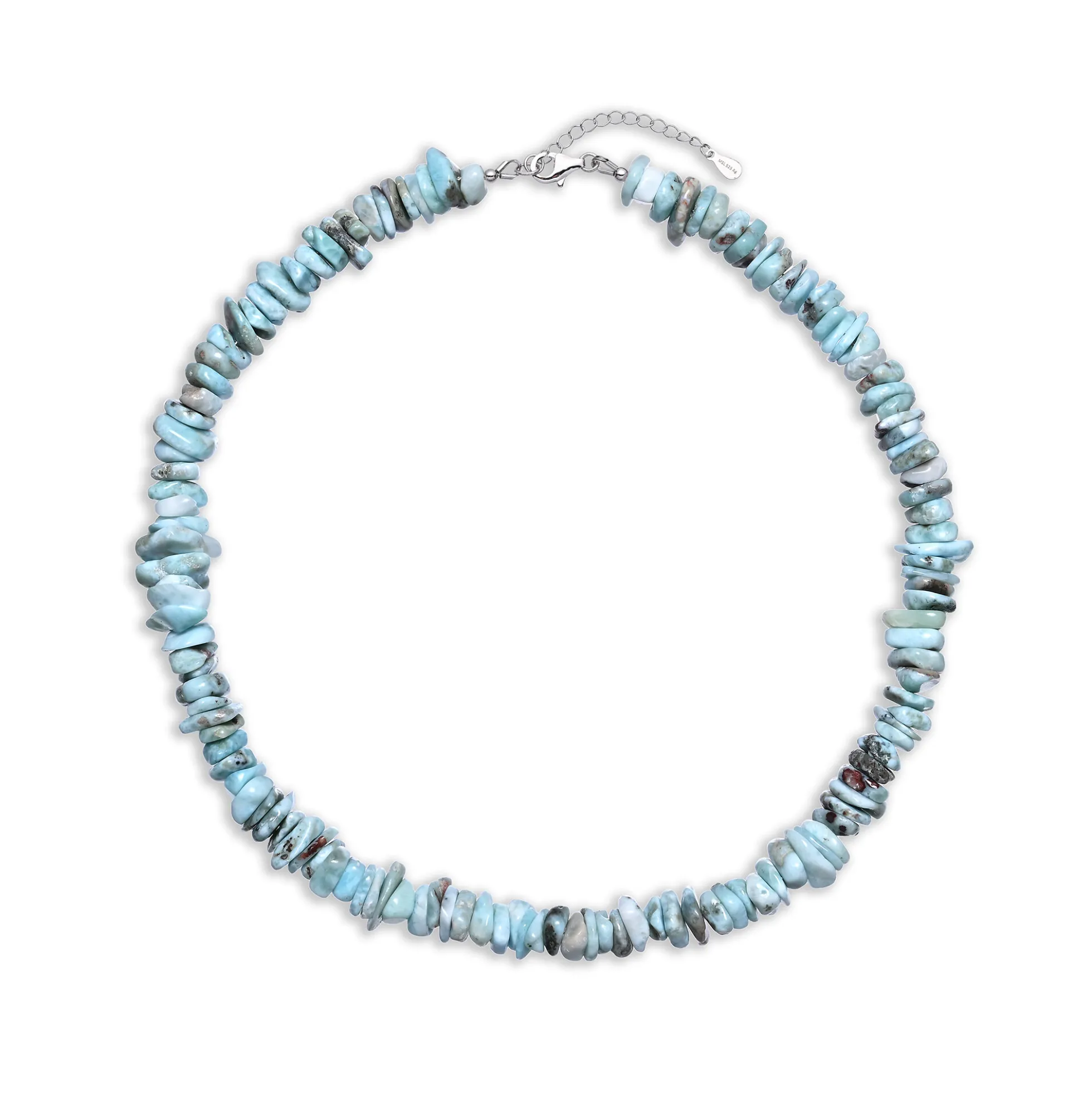 Larimar-Silberhalskette