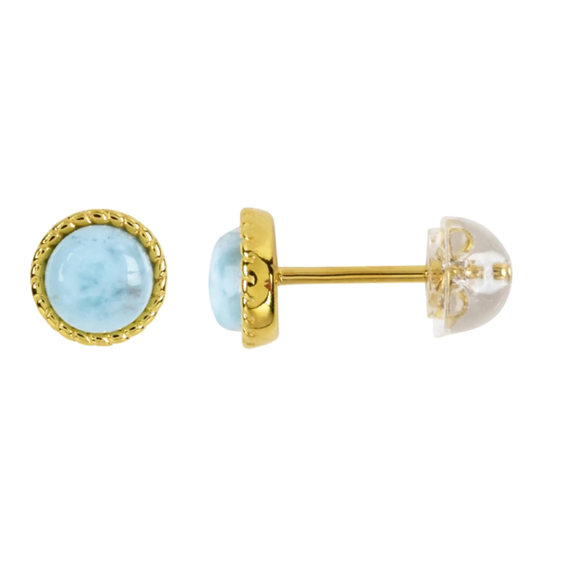 Larimar-Silberohrringe