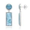 Larimar-Silberohrringe