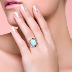 Larimar-Silberring