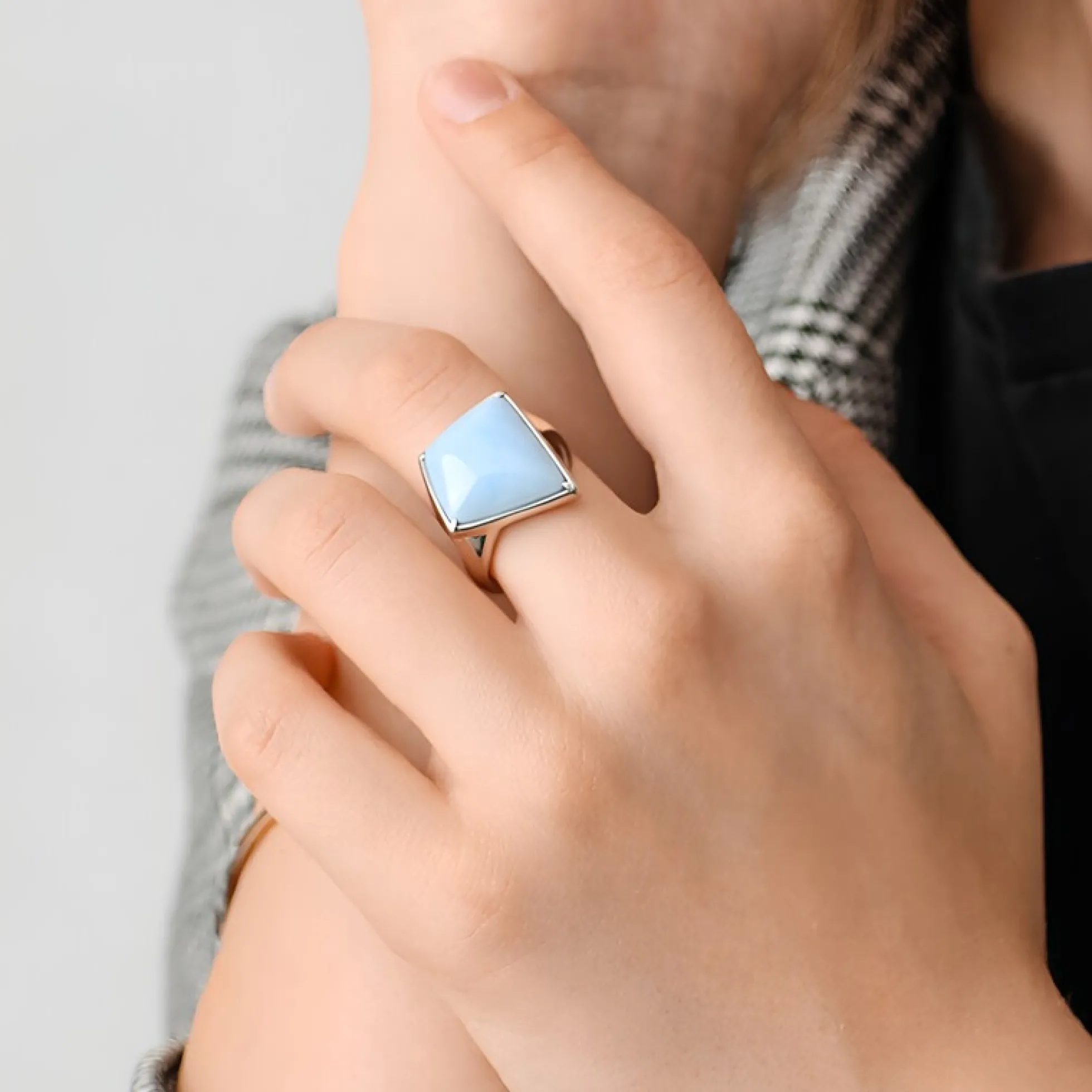 Larimar-Silberring