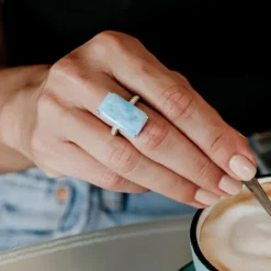 Larimar-Silberring