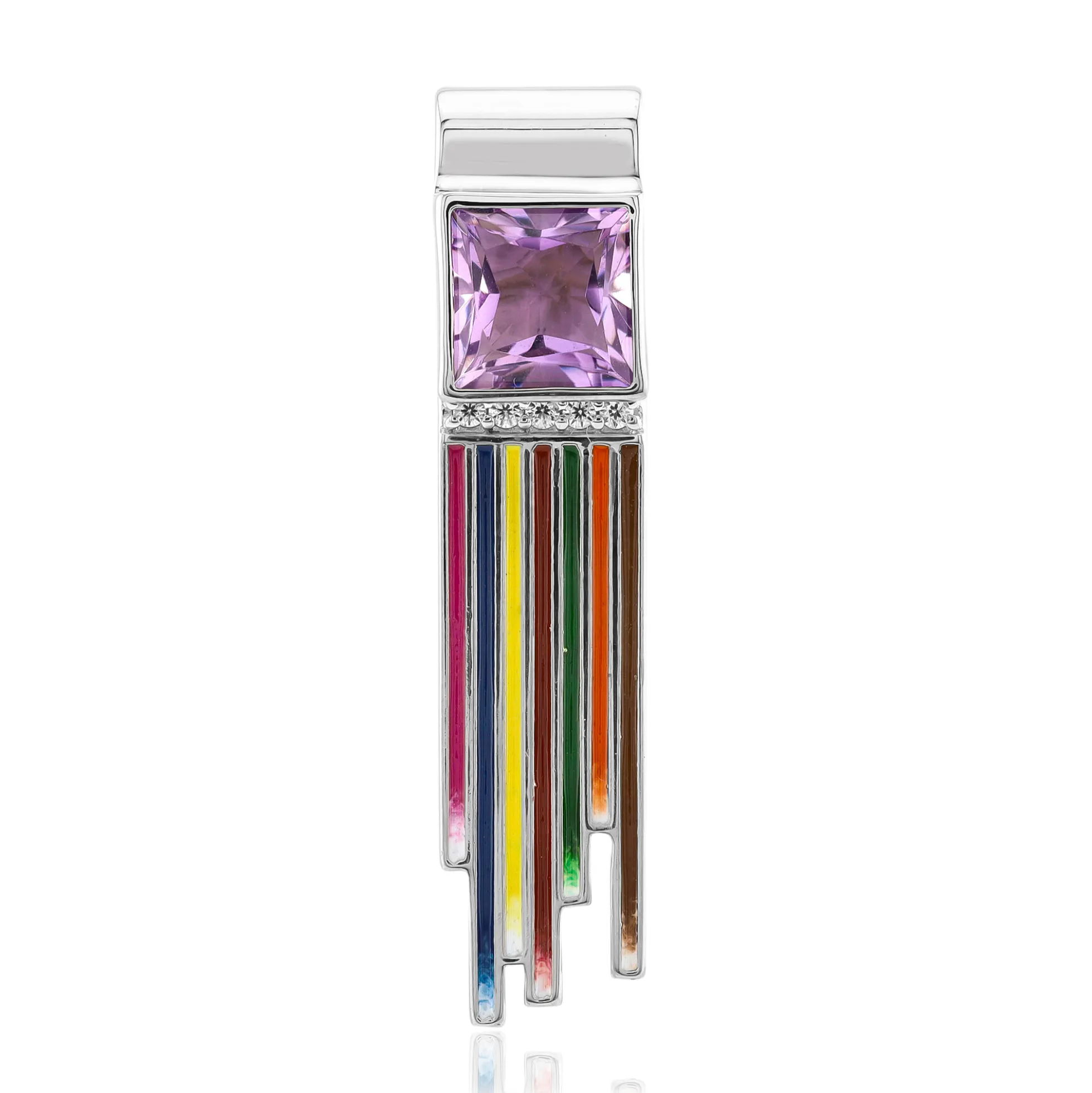 Lavendel-Amethyst-Silberanhänger