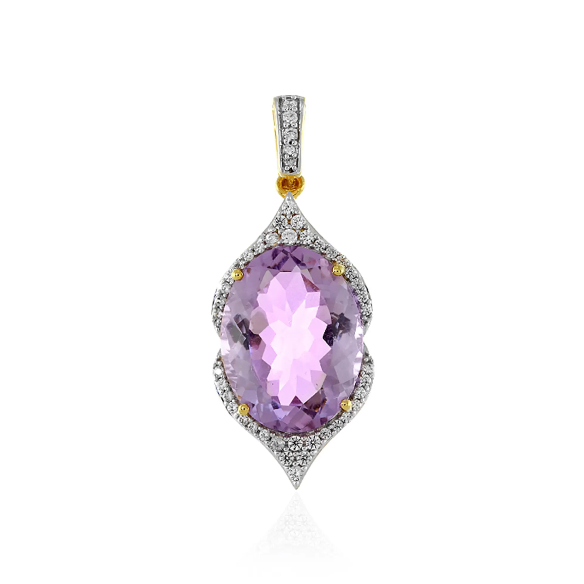Lavendel-Amethyst-Silberanhänger