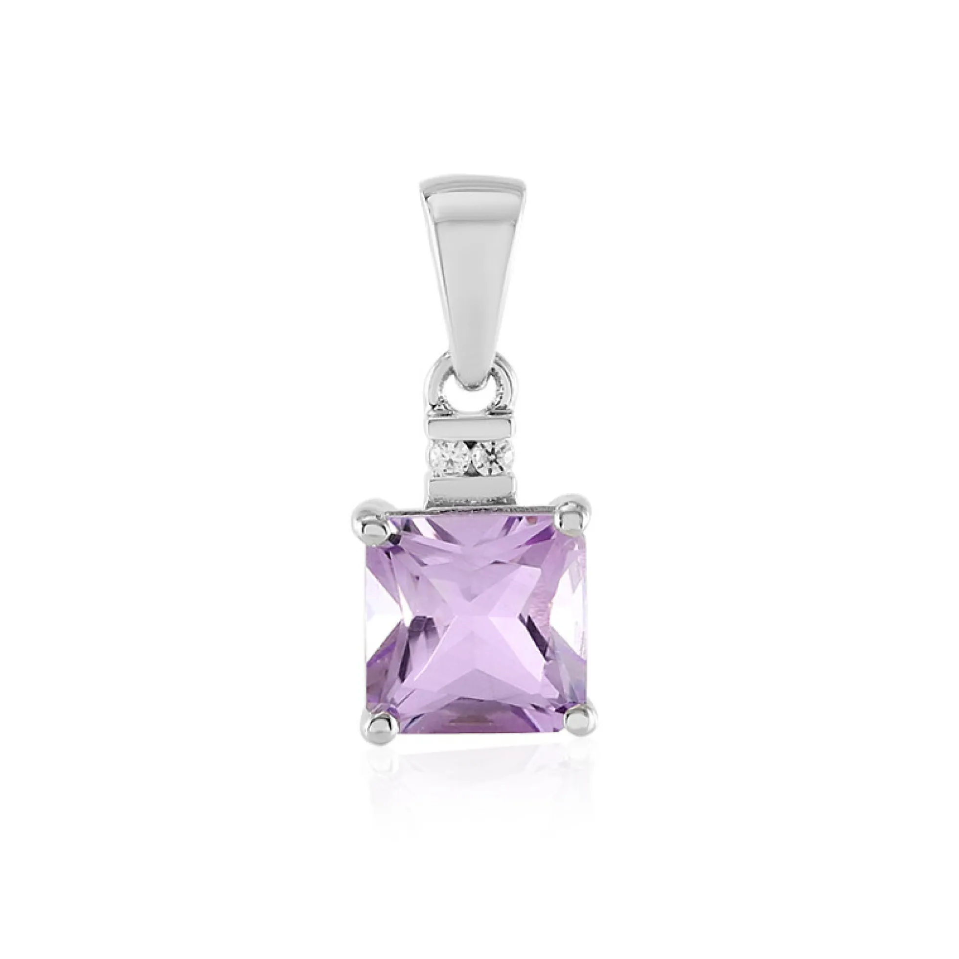 Lavendel-Amethyst-Silberanhänger