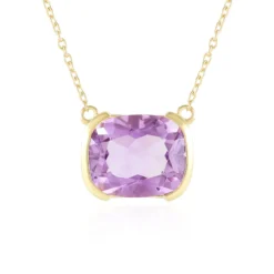 Lavendel-Amethyst-Silbercollier
