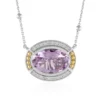 Lavendel-Amethyst-Silbercollier
