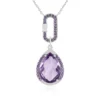 Lavendel-Amethyst-Silbercollier