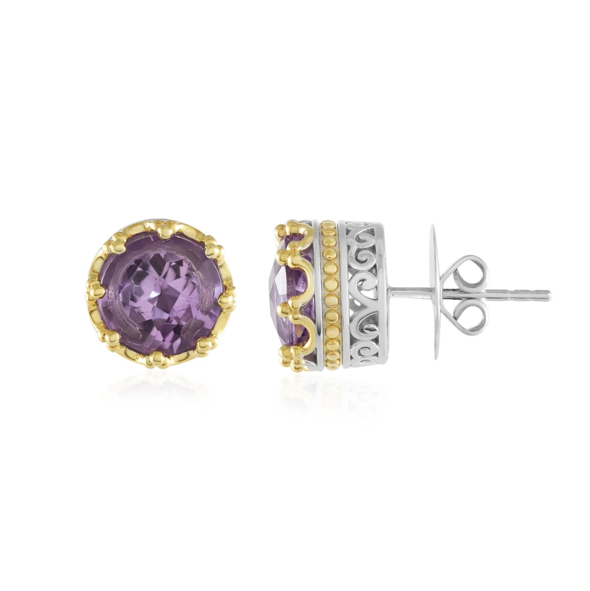 Lavendel-Amethyst-Silberohrringe