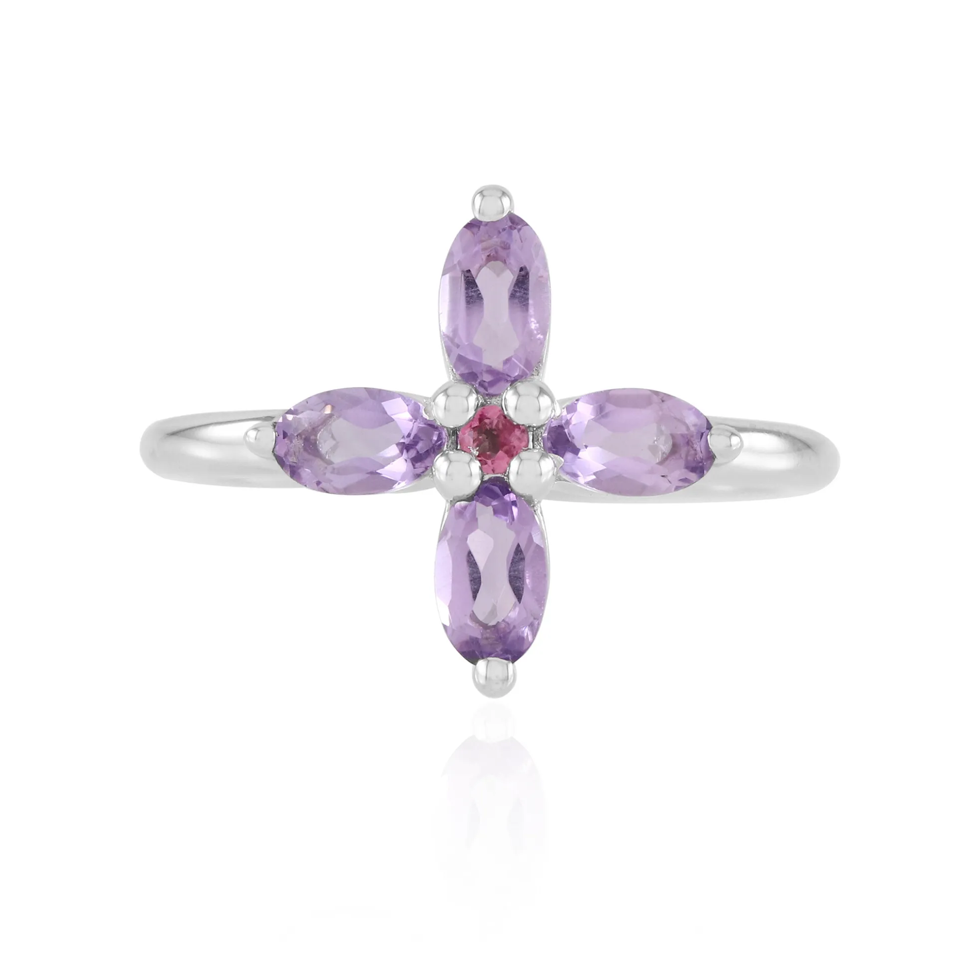 Lavendel-Amethyst-Silberring