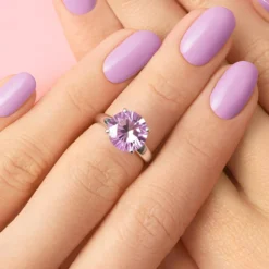 Lavendel-Amethyst-Silberring