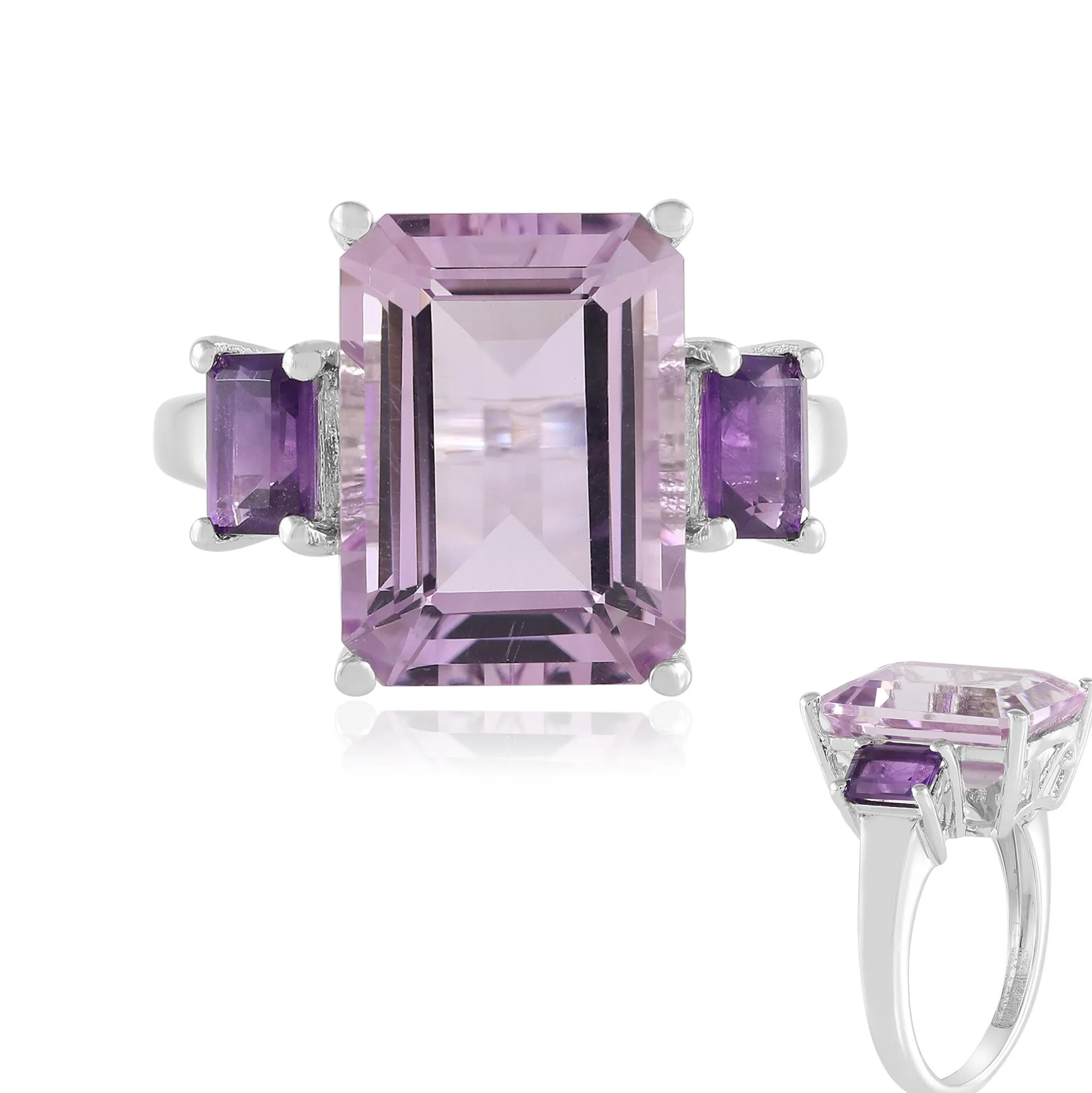 Lavendel-Amethyst-Silberring