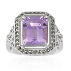 Lavendel-Amethyst-Silberring