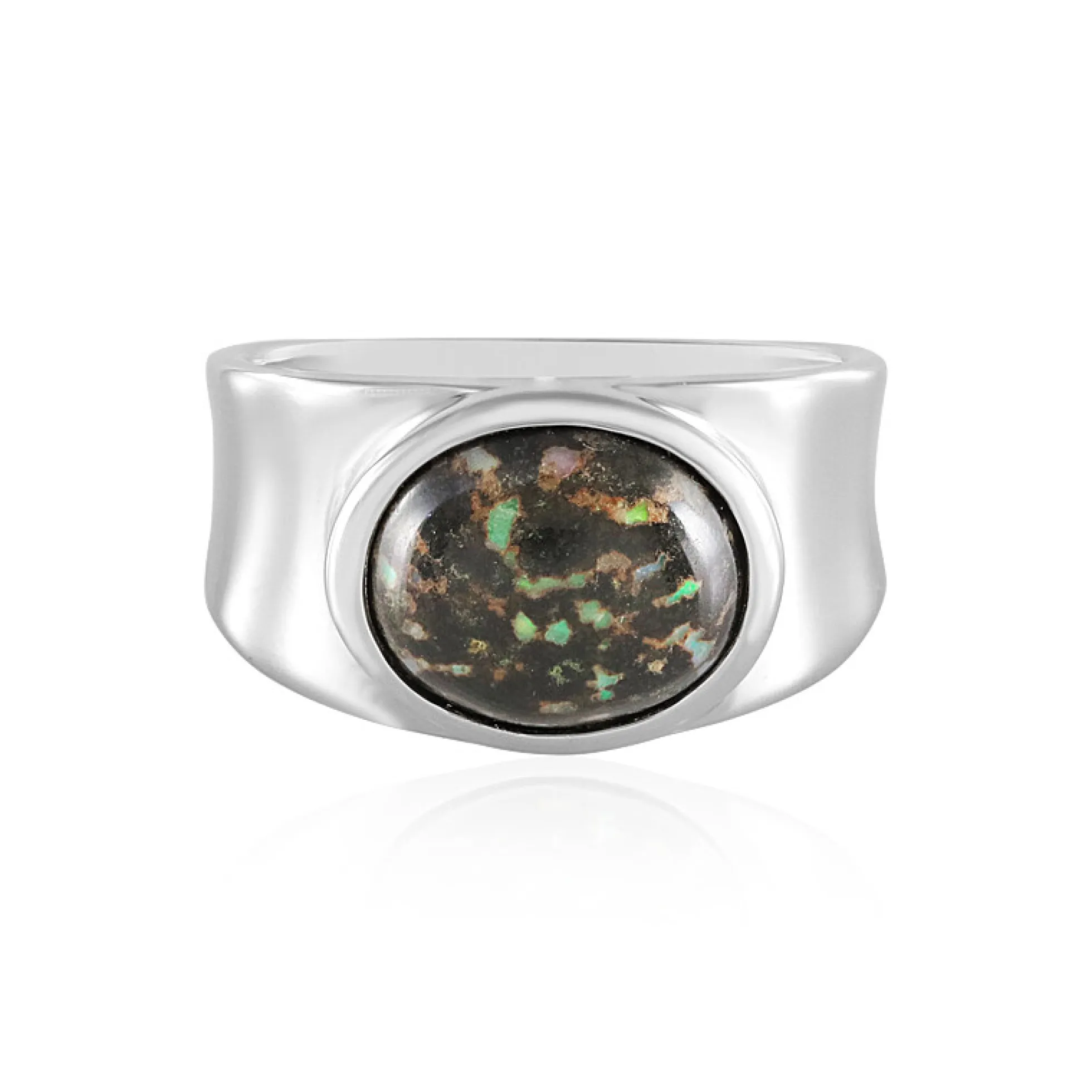 Leoparden-Opal-Silberring
