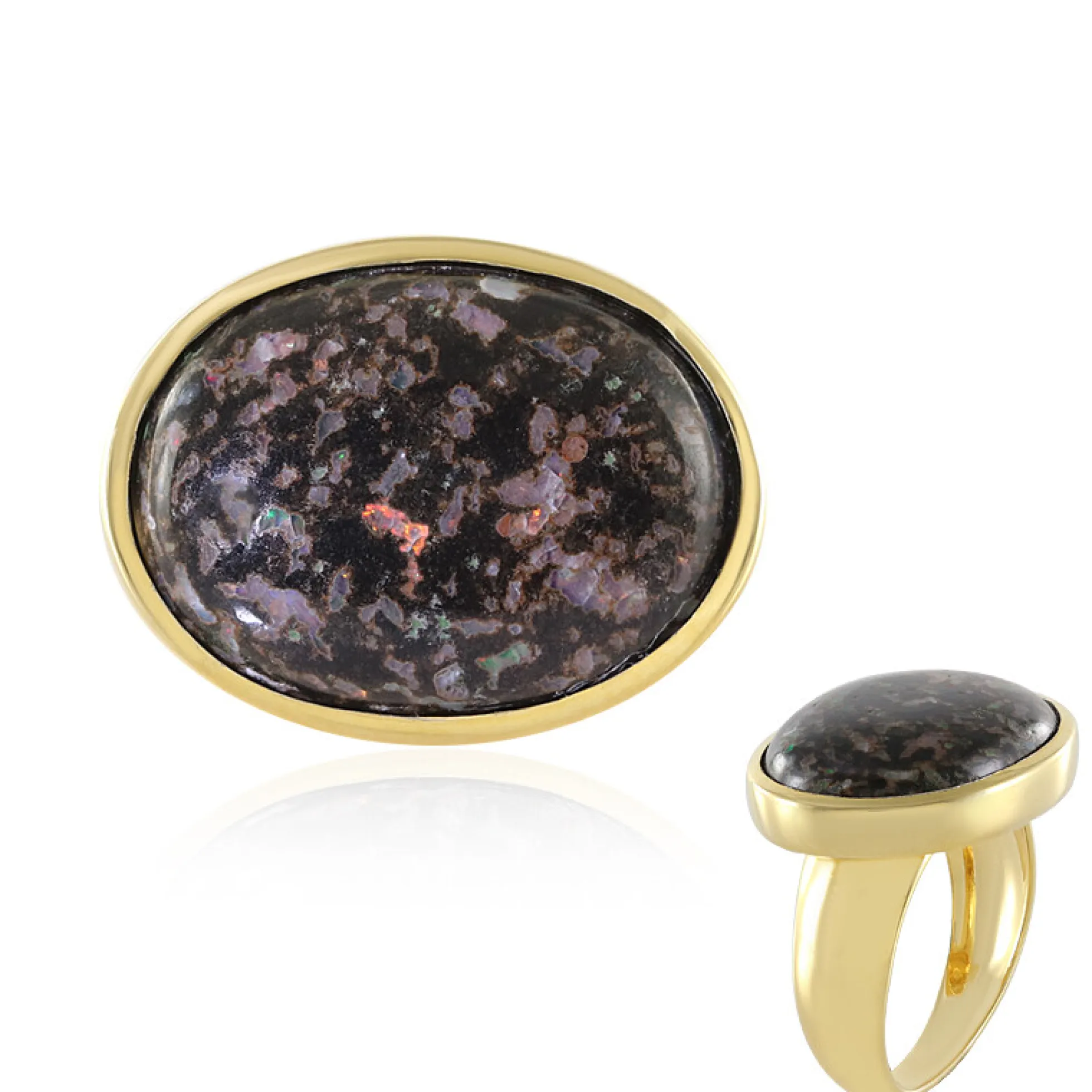 Leoparden-Opal-Silberring