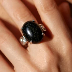 Leoparden-Opal-Silberring