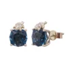 Londonblauer Topas-Goldohrringe
