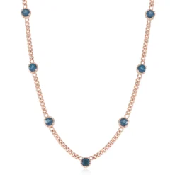 Londonblauer Topas-Silbercollier