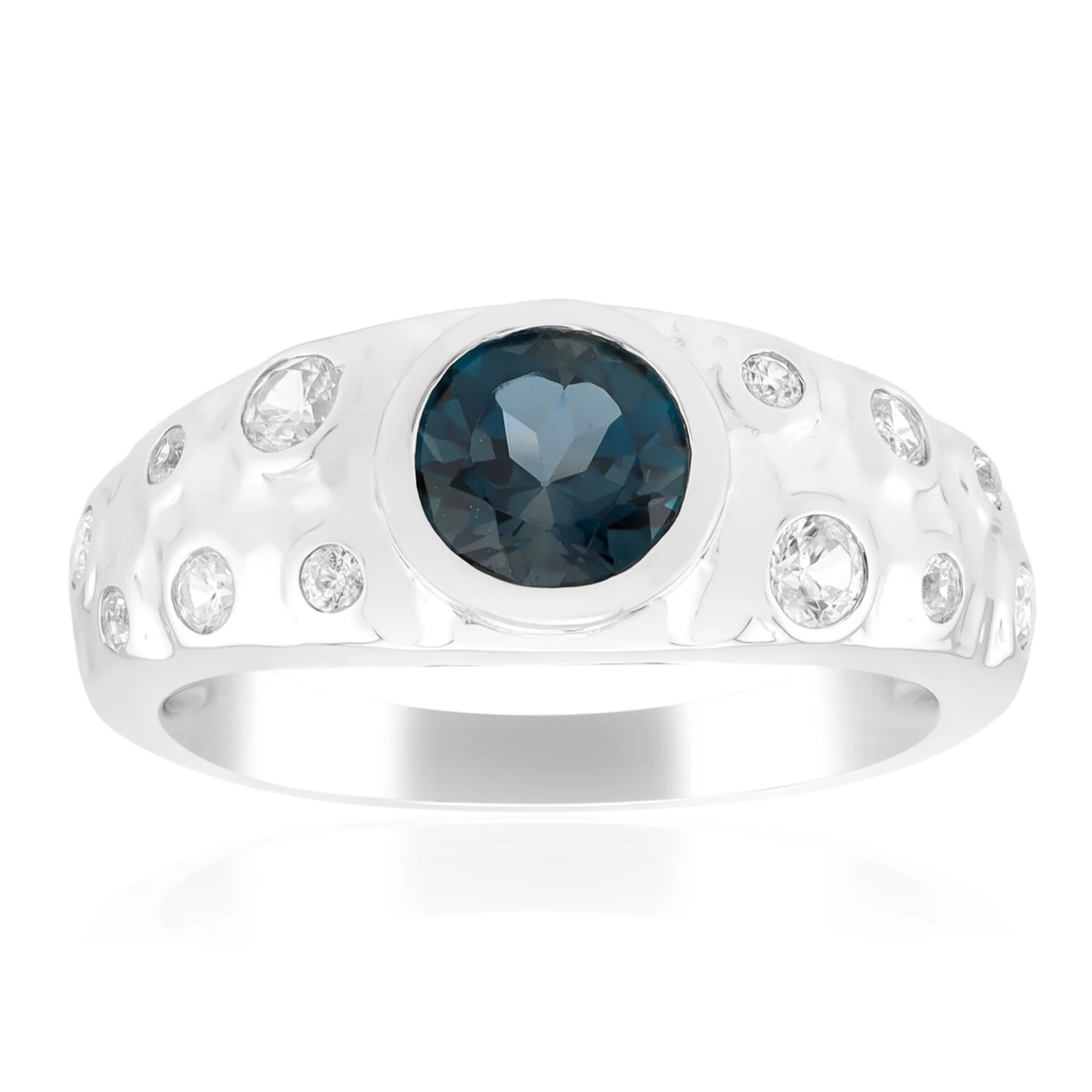 Londonblauer Topas-Silberring