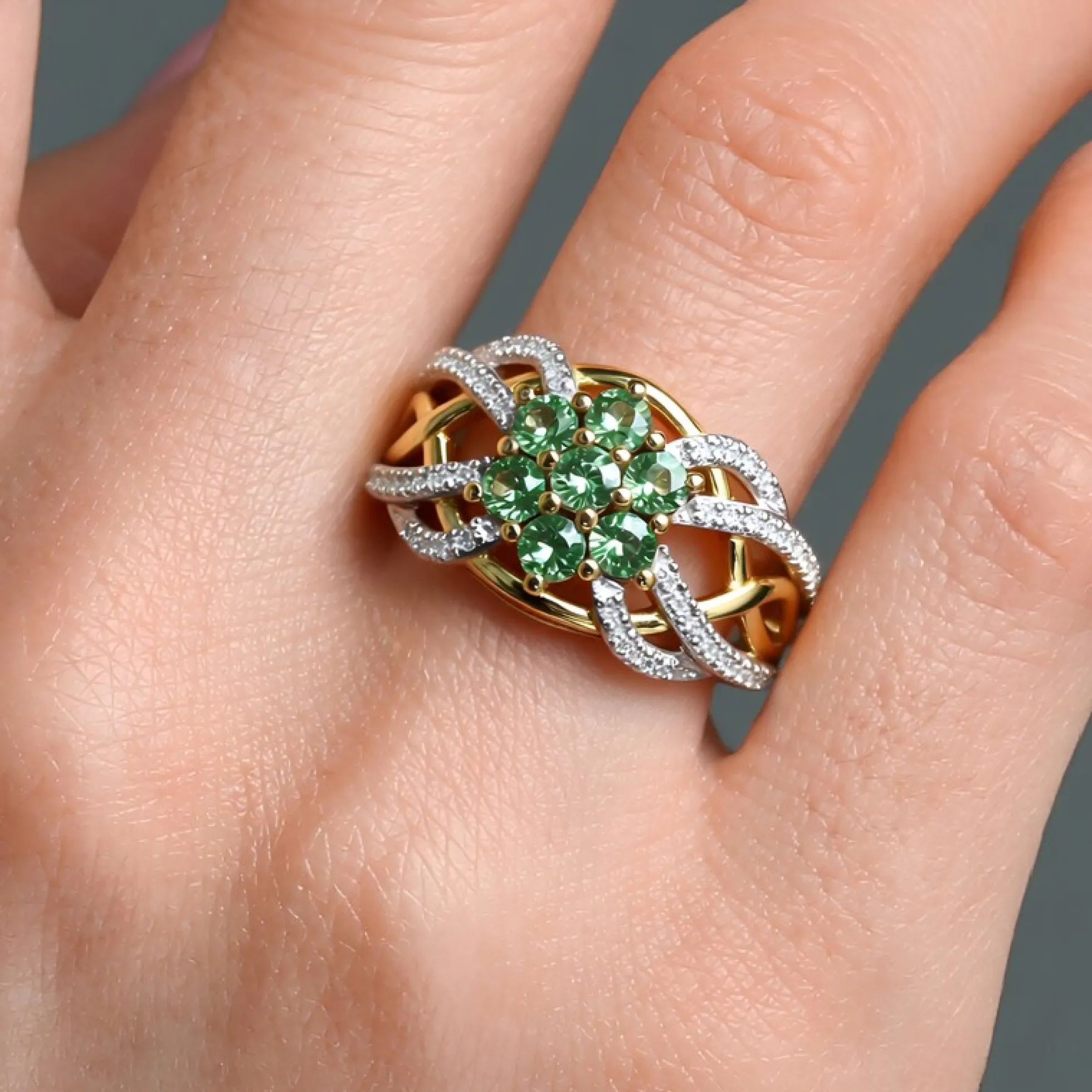 Madagaskar-Demantoid-Goldring