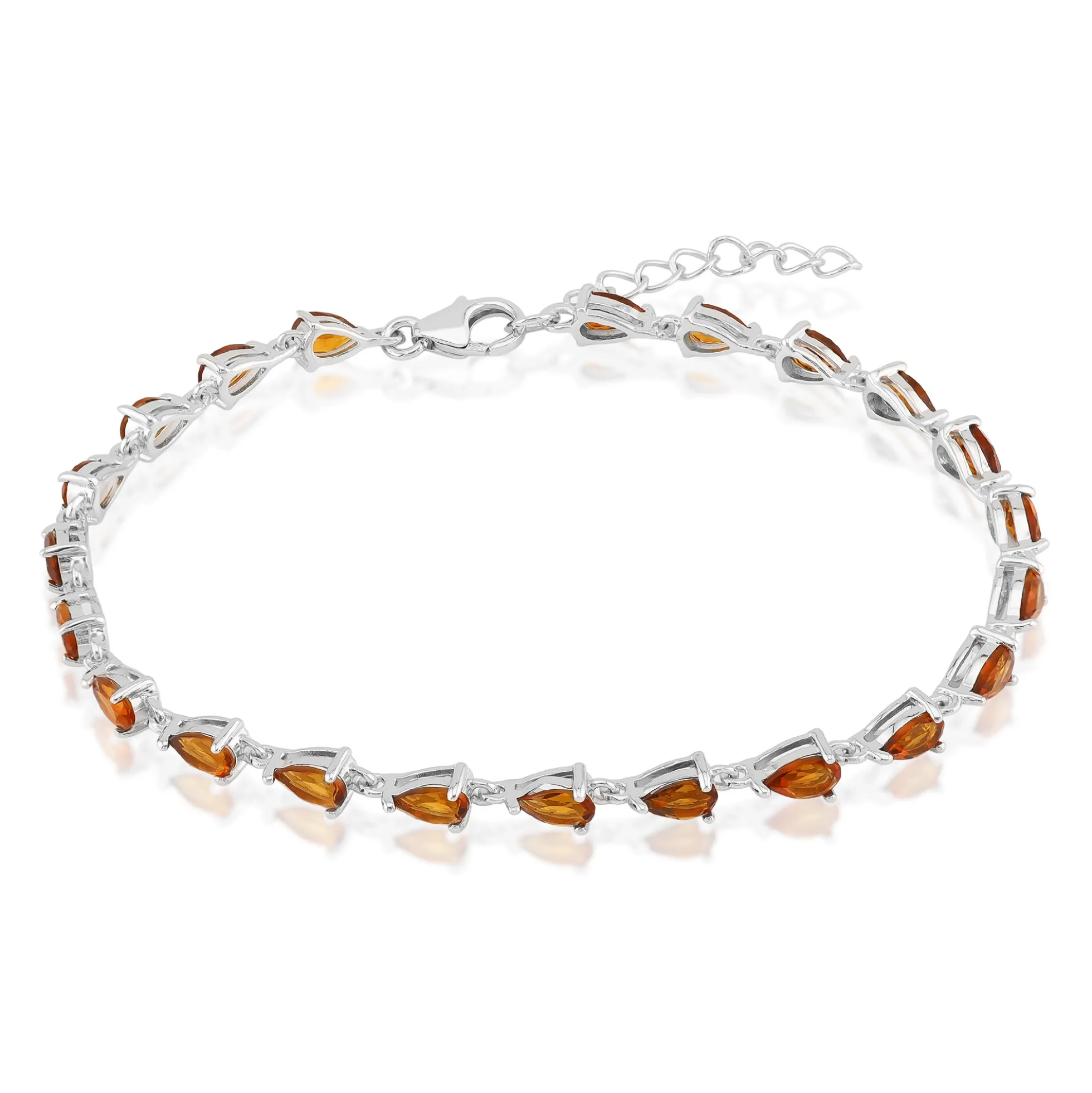 Madeira-Citrin-Silberarmband