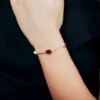 Madeira-Citrin-Silberarmband