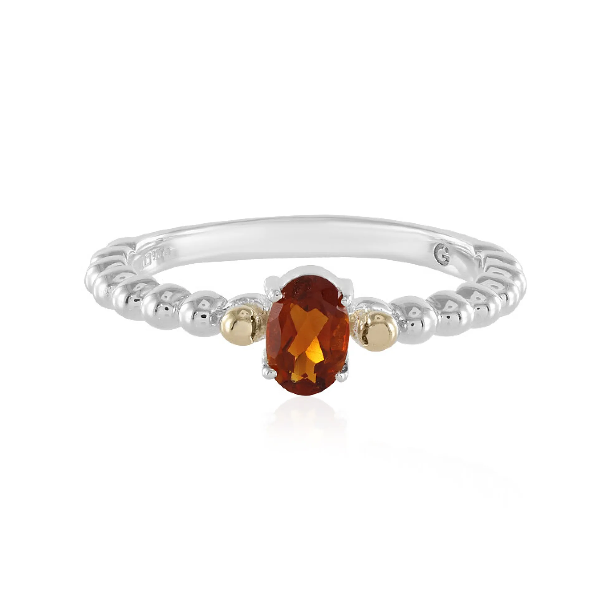 Madeira-Citrin-Silberring mit Gold
