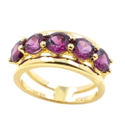 Magenta-Granat-Goldring