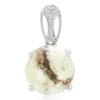Magnesit-Silberanhänger