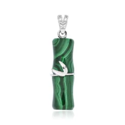 Malachit-Silberanhänger
