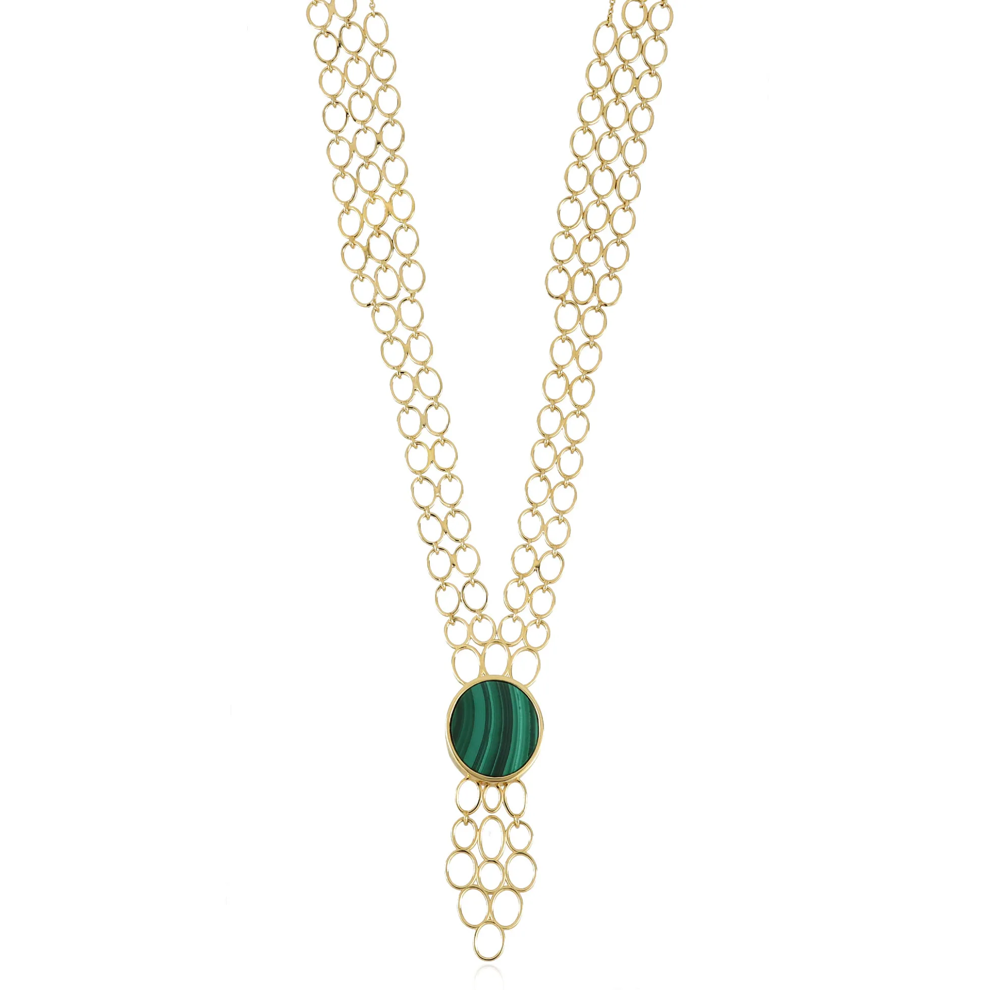 Malachit-Silbercollier