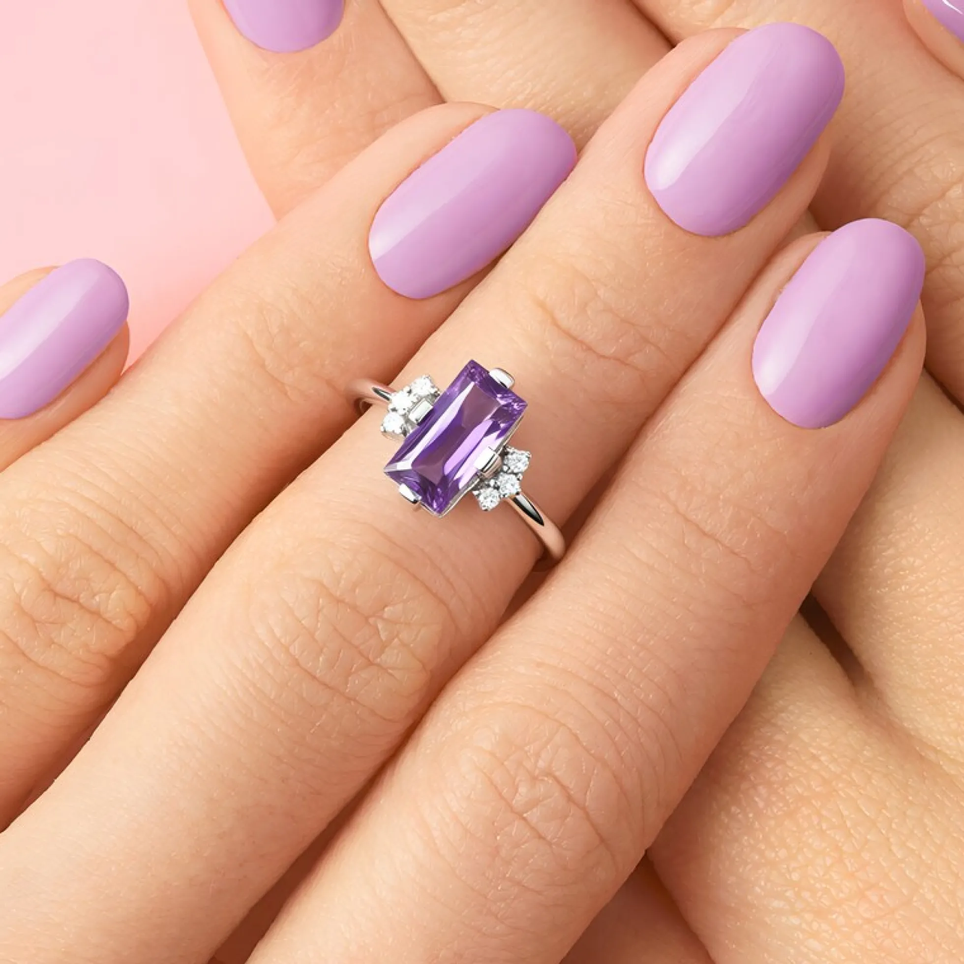 Marokkanischer Amethyst-Silberring