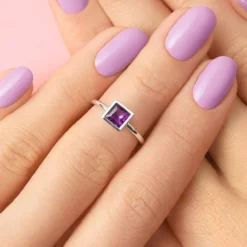 Marokkanischer Amethyst-Silberring