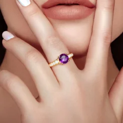 Marokkanischer Amethyst-Silberring